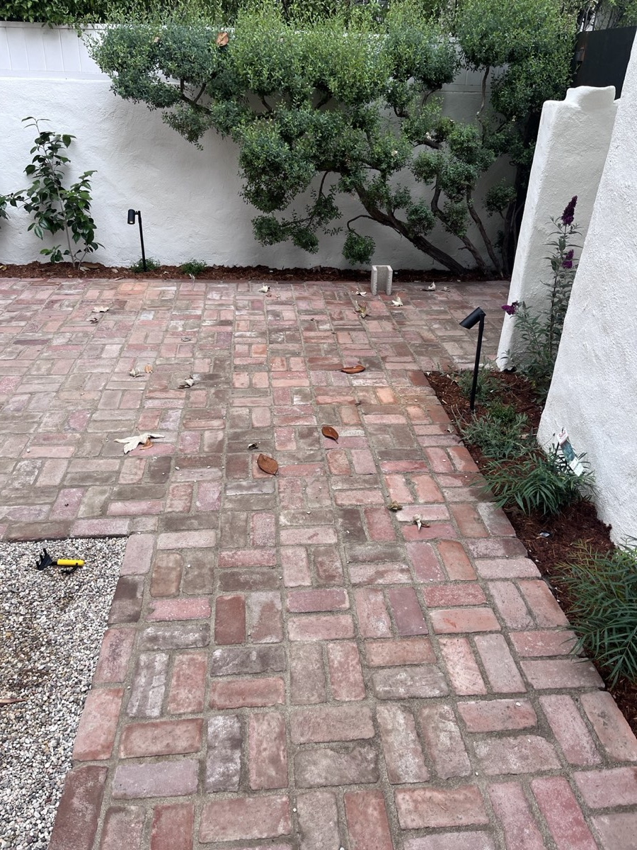 Herringbone brick walkway — Ventura, CA